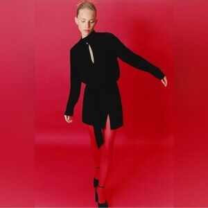 ZARA Tied Mini Dress Black size M